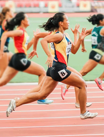 women running in athletics race AusSport Scoreboards