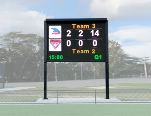 The Elite Outdoor AusSport digital scoreboard.